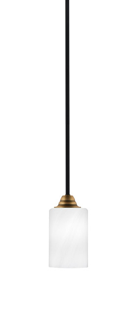 Toltec Lighting - 3401-MBBR-3001 - One Light Mini Pendant - Paramount - Matte Black & Brass