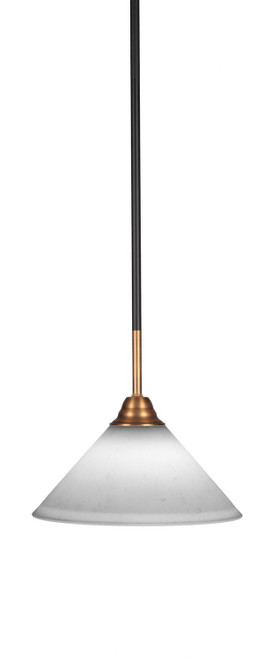 Toltec Lighting - 3401-MBBR-314 - One Light Mini Pendant - Paramount - Matte Black & Brass