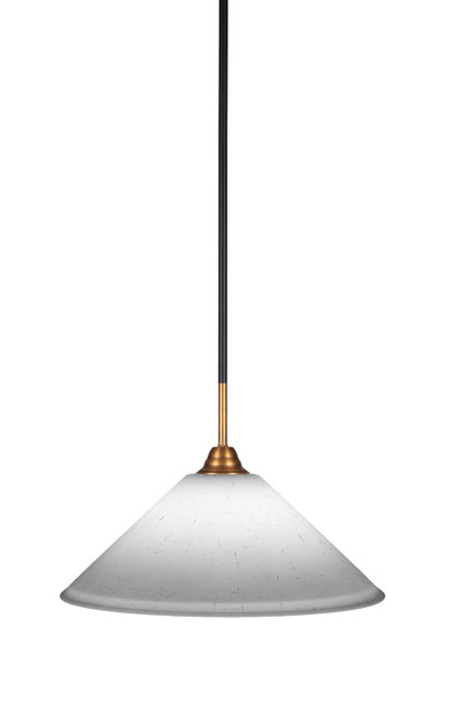 Toltec Lighting - 3401-MBBR-318 - One Light Pendant - Paramount - Matte Black & Brass