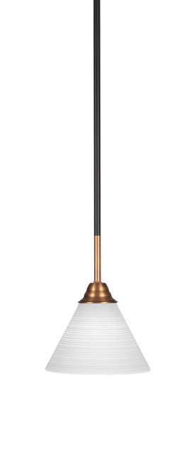 Toltec Lighting - 3401-MBBR-4051 - One Light Mini Pendant - Paramount - Matte Black & Brass