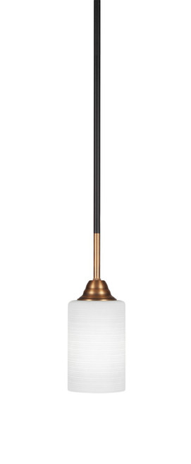 Toltec Lighting - 3401-MBBR-4061 - One Light Mini Pendant - Paramount - Matte Black & Brass