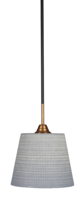 Toltec Lighting - 3401-MBBR-4082 - One Light Pendant - Paramount - Matte Black & Brass