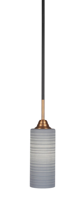 Toltec Lighting - 3401-MBBR-4092 - One Light Mini Pendant - Paramount - Matte Black & Brass