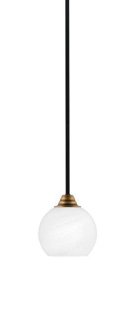 Toltec Lighting - 3401-MBBR-4101 - One Light Mini Pendant - Paramount - Matte Black & Brass