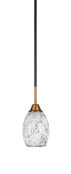 Toltec Lighting - 3401-MBBR-4165 - One Light Mini Pendant - Paramount - Matte Black & Brass