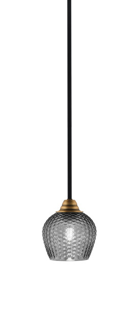 Toltec Lighting - 3401-MBBR-4602 - One Light Mini Pendant - Paramount - Matte Black & Brass