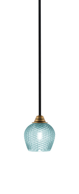 Toltec Lighting - 3401-MBBR-4605 - One Light Mini Pendant - Paramount - Matte Black & Brass