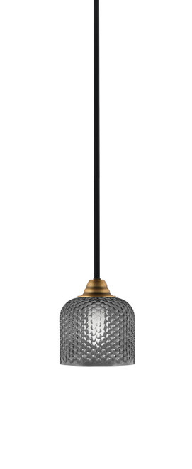 Toltec Lighting - 3401-MBBR-4612 - One Light Mini Pendant - Paramount - Matte Black & Brass