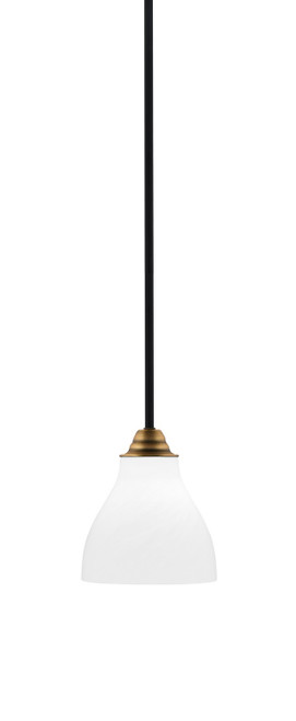 Toltec Lighting - 3401-MBBR-4761 - One Light Mini Pendant - Paramount - Matte Black & Brass