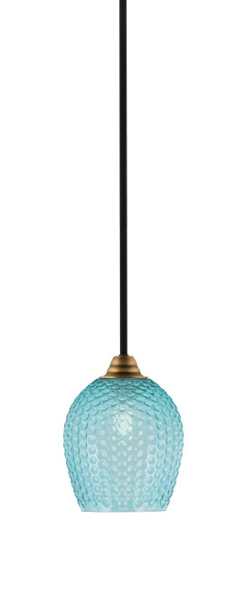 Toltec Lighting - 3401-MBBR-4905 - One Light Mini Pendant - Paramount - Matte Black & Brass