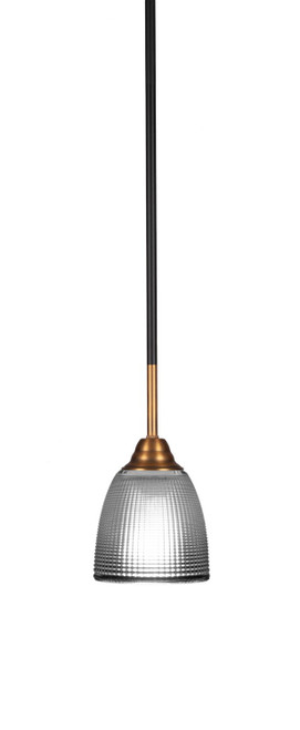 Toltec Lighting - 3401-MBBR-500 - One Light Mini Pendant - Paramount - Matte Black & Brass
