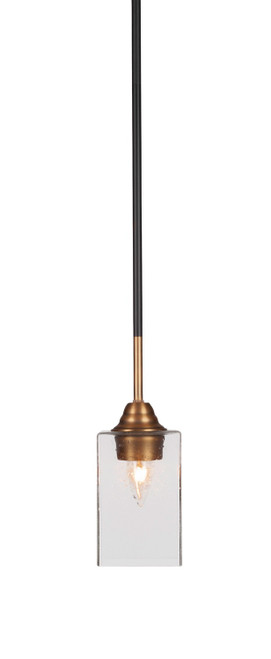 Toltec Lighting - 3401-MBBR-530 - One Light Mini Pendant - Paramount - Matte Black & Brass
