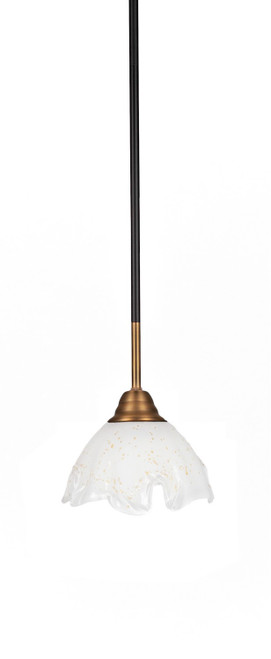 Toltec Lighting - 3401-MBBR-755 - One Light Mini Pendant - Paramount - Matte Black & Brass