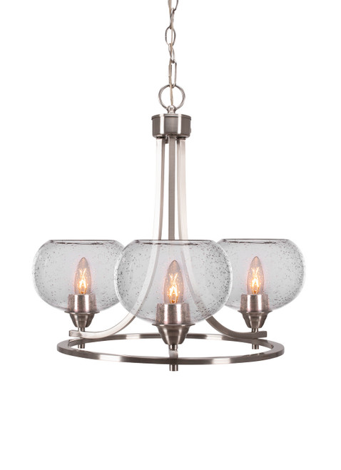 Toltec Lighting - 3403-BN-202 - Three Light Chandelier - Paramount - Brushed Nickel