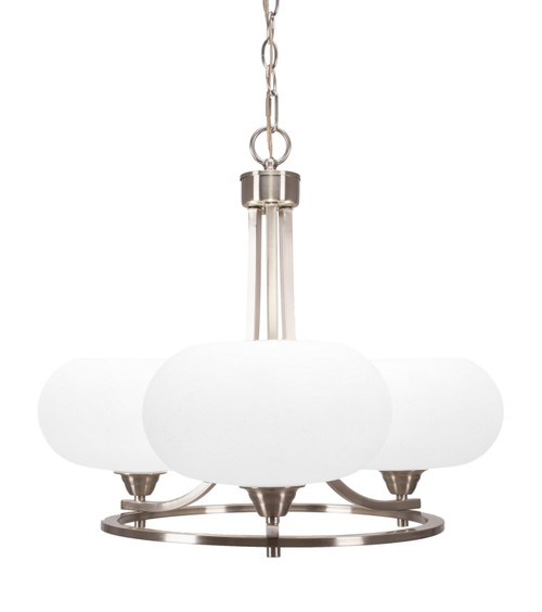 Toltec Lighting - 3403-BN-214 - Three Light Chandelier - Paramount - Brushed Nickel