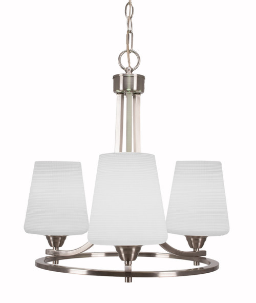 Toltec Lighting - 3403-BN-4031 - Three Light Chandelier - Paramount - Brushed Nickel