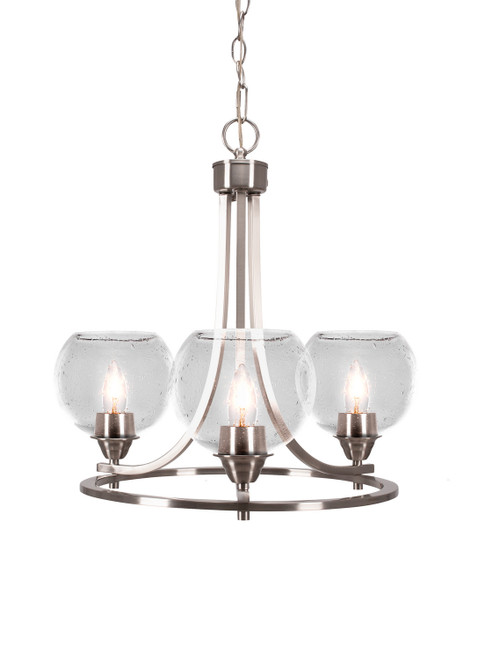 Toltec Lighting - 3403-BN-4100 - Three Light Chandelier - Paramount - Brushed Nickel