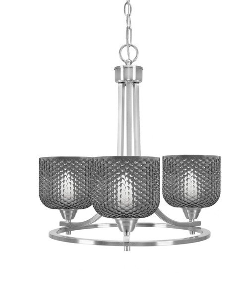 Toltec Lighting - 3403-BN-4612 - Three Light Chandelier - Paramount - Brushed Nickel