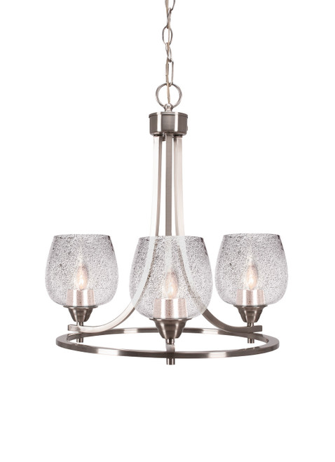 Toltec Lighting - 3403-BN-4812 - Three Light Chandelier - Paramount - Brushed Nickel