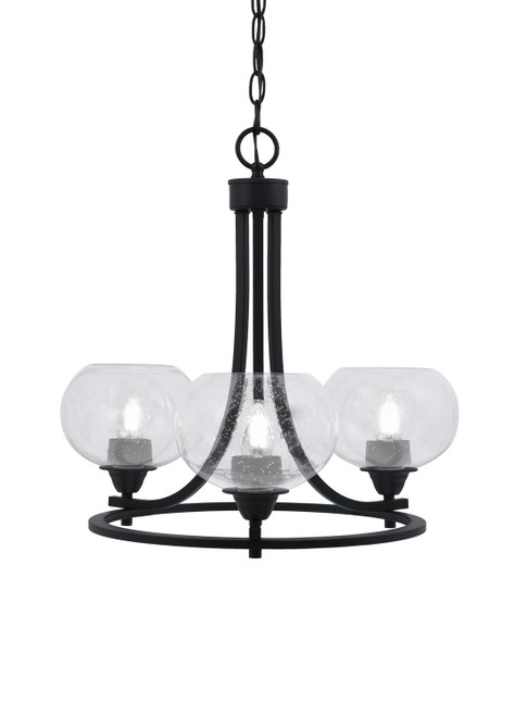 Toltec Lighting - 3403-MB-202 - Three Light Chandelier - Paramount - Matte Black