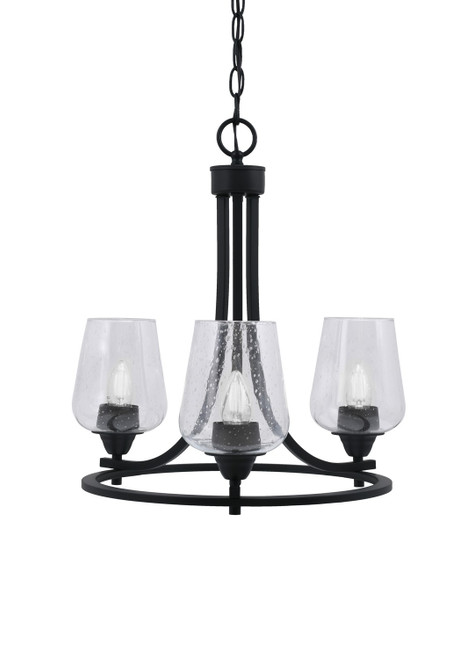 Toltec Lighting - 3403-MB-210 - Three Light Chandelier - Paramount - Matte Black