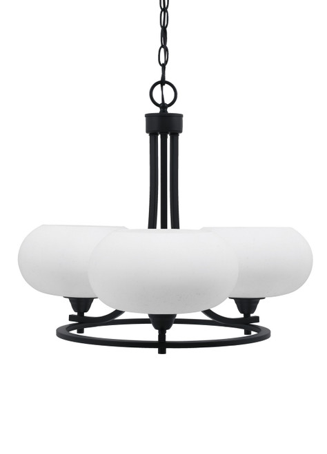 Toltec Lighting - 3403-MB-214 - Three Light Chandelier - Paramount - Matte Black