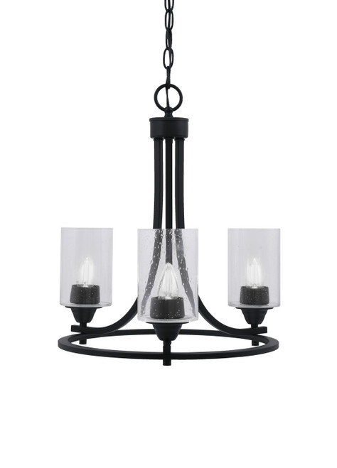 Toltec Lighting - 3403-MB-300 - Three Light Chandelier - Paramount - Matte Black