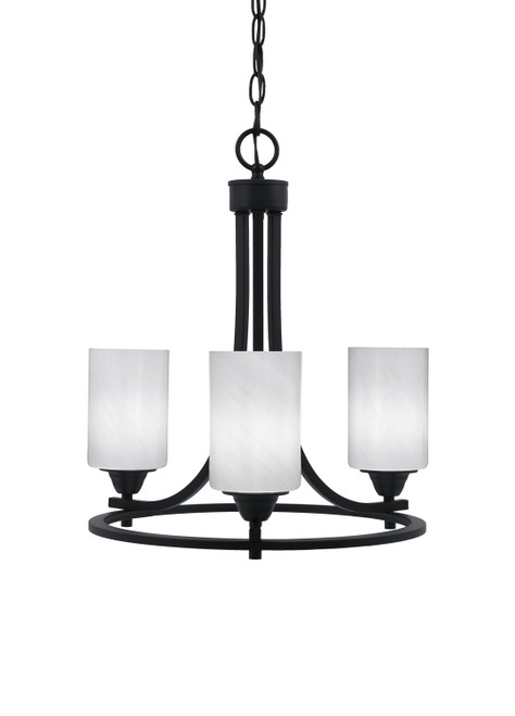 Toltec Lighting - 3403-MB-3001 - Three Light Chandelier - Paramount - Matte Black
