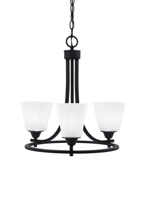 Toltec Lighting - 3403-MB-460 - Three Light Chandelier - Paramount - Matte Black