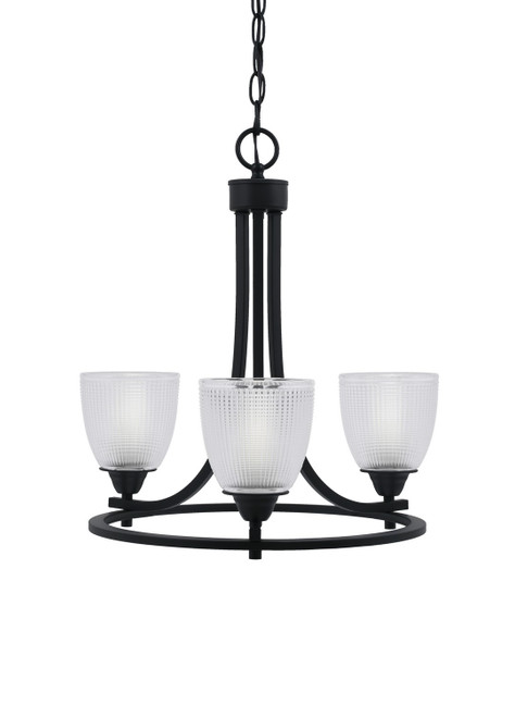 Toltec Lighting - 3403-MB-500 - Three Light Chandelier - Paramount - Matte Black