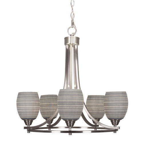 Toltec Lighting - 3405-BN-4022 - Five Light Chandelier - Paramount - Brushed Nickel
