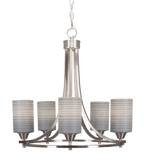Toltec Lighting - 3405-BN-4062 - Five Light Chandelier - Paramount - Brushed Nickel
