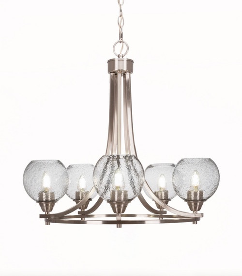 Toltec Lighting - 3405-BN-4102 - Five Light Chandelier - Paramount - Brushed Nickel