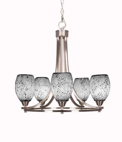 Toltec Lighting - 3405-BN-4165 - Five Light Chandelier - Paramount - Brushed Nickel
