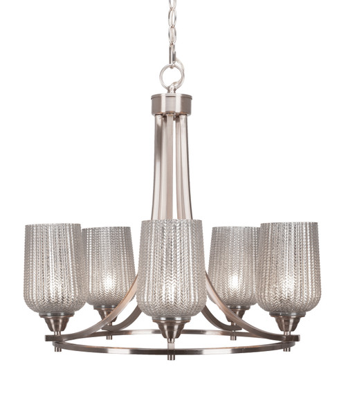 Toltec Lighting - 3405-BN-4253 - Five Light Chandelier - Paramount - Brushed Nickel