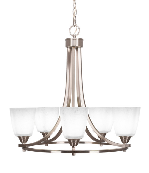 Toltec Lighting - 3405-BN-460 - Five Light Chandelier - Paramount - Brushed Nickel