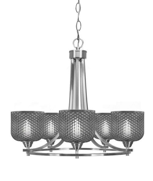 Toltec Lighting - 3405-BN-4612 - Five Light Chandelier - Paramount - Brushed Nickel
