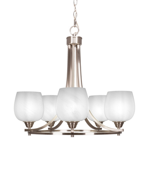 Toltec Lighting - 3405-BN-4811 - Five Light Chandelier - Paramount - Brushed Nickel