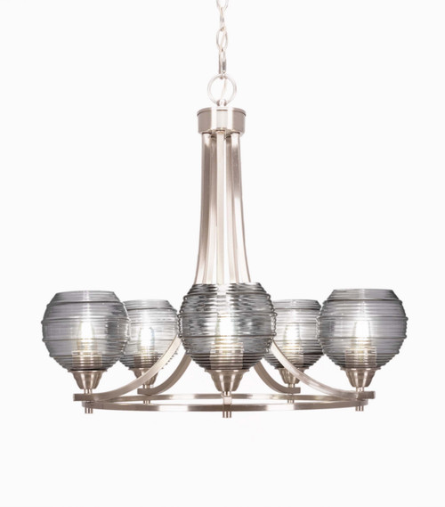 Toltec Lighting - 3405-BN-5112 - Five Light Chandelier - Paramount - Brushed Nickel