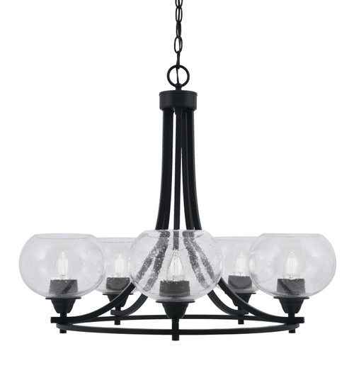 Toltec Lighting - 3405-MB-202 - Five Light Chandelier - Paramount - Matte Black