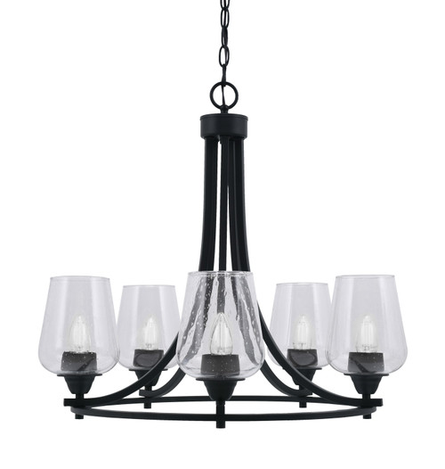 Toltec Lighting - 3405-MB-210 - Five Light Chandelier - Paramount - Matte Black