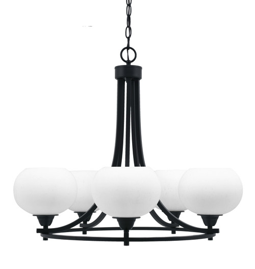 Toltec Lighting - 3405-MB-212 - Five Light Chandelier - Paramount - Matte Black