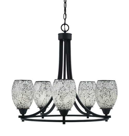 Toltec Lighting - 3405-MB-4165 - Five Light Chandelier - Paramount - Matte Black