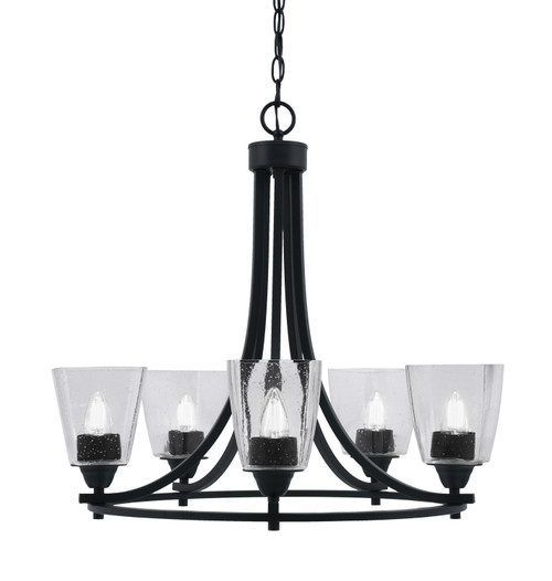 Toltec Lighting - 3405-MB-461 - Five Light Chandelier - Paramount - Matte Black