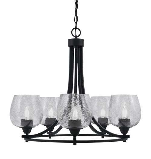 Toltec Lighting - 3405-MB-4812 - Five Light Chandelier - Paramount - Matte Black