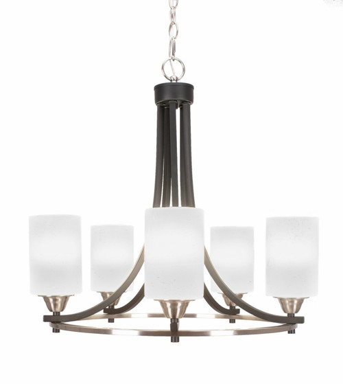 Toltec Lighting - 3405-MBBN-531 - Five Light Chandelier - Paramount - Matte Black & Brushed Nickel
