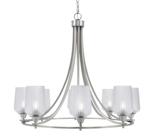 Toltec Lighting - 3408-BN-4250 - Eight Light Chandelier - Paramount - Brushed Nickel