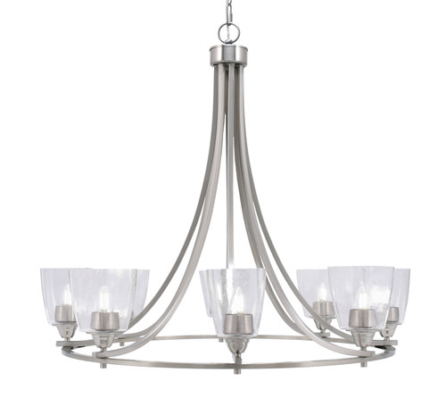 Toltec Lighting - 3408-BN-461 - Eight Light Chandelier - Paramount - Brushed Nickel