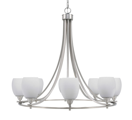 Toltec Lighting - 3408-BN-615 - Eight Light Chandelier - Paramount - Brushed Nickel
