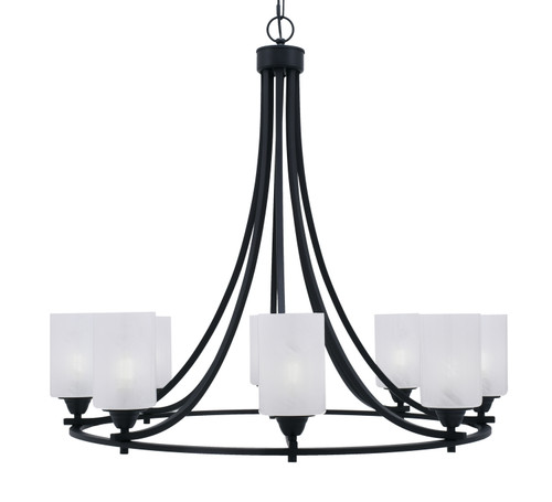 Toltec Lighting - 3408-MB-3001 - Eight Light Chandelier - Paramount - Matte Black